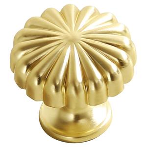 南瓜花形锌合金单孔橱柜旋钮拉手，适用于衣柜、橱柜、抽屉 - Product Image 6