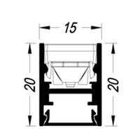 Module LED d'extrusion sur mesure Ofly à haute efficacité et faible UGR avec lentille, angle de faisceau 60 x 60 degrés