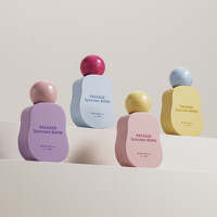 Nouvelles bouteilles en plastique PP mignonnes de 50 ml pour soins de la peau, flacon de fond de teint liquide, flacon de crème solaire, flacon cosmétique avec bouchon en forme de boule