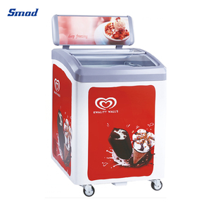 Commercial 165l Curved Glass Door Ice <b>Freezer</b> with Light Box Ddh-165xu(sy) 165l Ice <b>Freezer</b> - Product Image 4