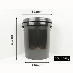 Op Maat Gemaakte Logo Grote Capaciteit Chemicaliën Food Grade Hoge Kwaliteit Ronde 20l Verf Zwarte Emmer - Product Image 1