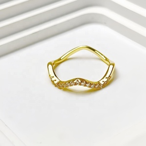 Custom plata 925 sterling Silver <b>cheap</b> <b>wedding</b> 18K 14K gold plated <b>ring</b> engagement fashion zircon Elegant Round <b>rings</b> for girls - Product Image 5