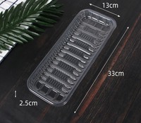 Vente en gros blister transparent Boîte d'emballage alimentaire jetable Légumes Fruits de mer Steak frais Viande PP Plastique Plateau sous vide
