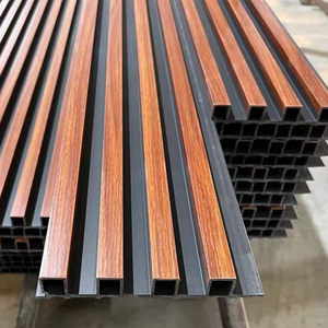 Decoratieve Wpc Wandpanelen Plafond Lamellen Wpc Gecanneleerd Paneel Lamellen Hout <span class=keywords><strong>Pvc</strong></span> Wpc Wandpanelen Voor Interieur - Product Image 3