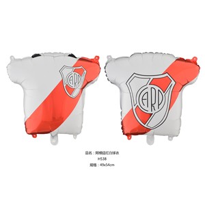 Globo de Aluminio con Forma de Camiseta de Fútbol, Globo con Diseño de Camiseta de Fútbol, Globo para Fiestas Temáticas Deportivas y Partidos de la Copa de Europa - Product Image 5