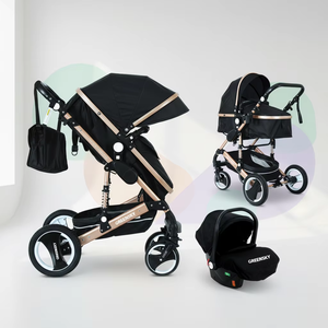 Cochecito de Bebé de Algodón <span class=keywords><strong>Convertible</strong></span> en Asiento de Coche, Carrito Plegable para Bebés, Cochecito Alto para Recién Nacidos - Product Image 1