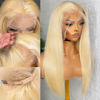 Perruques Lace Front 613 avec Cheveux Brésiliens Vierges Raides et Soyeux, Cheveux Humains Non Traités, Prêtes à Porter pour Femme Noire