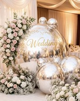 Ballon gonflable miroir double couche multi-tailles, boule réfléchissante à double paroi pour événements, banquets, cabines photo, décoration de scène