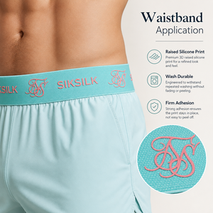 Nastro Elastico <span class=keywords><strong>in</strong></span> Silicone Stampato Largo 3,5 cm per Pantaloncini da Uomo, Disponibile OEM e ODM, <span class=keywords><strong>Vendita</strong></span> Diretta dalla Fabbrica - Product Image 2