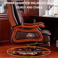 Fauteuil de massage pour PDG en cuir PU haut de gamme avec 7 têtes de massage, fauteuil de massage de luxe pour bureau de direction