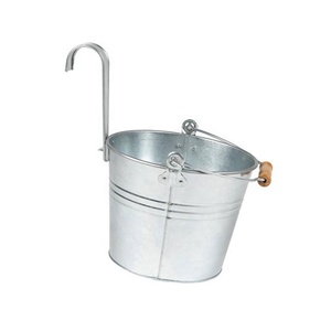 <span class=keywords><strong>Vasi</strong></span> da <span class=keywords><strong>fiori</strong></span> in acciaio zincato color zinco naturale con gancio e foro di scarico - Product Image 1