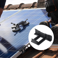Clip de drainage solaire SECARE en alliage d'aluminium, pince de guidage PV pour panneau solaire, empêche l'accumulation de taches et de saleté, noir