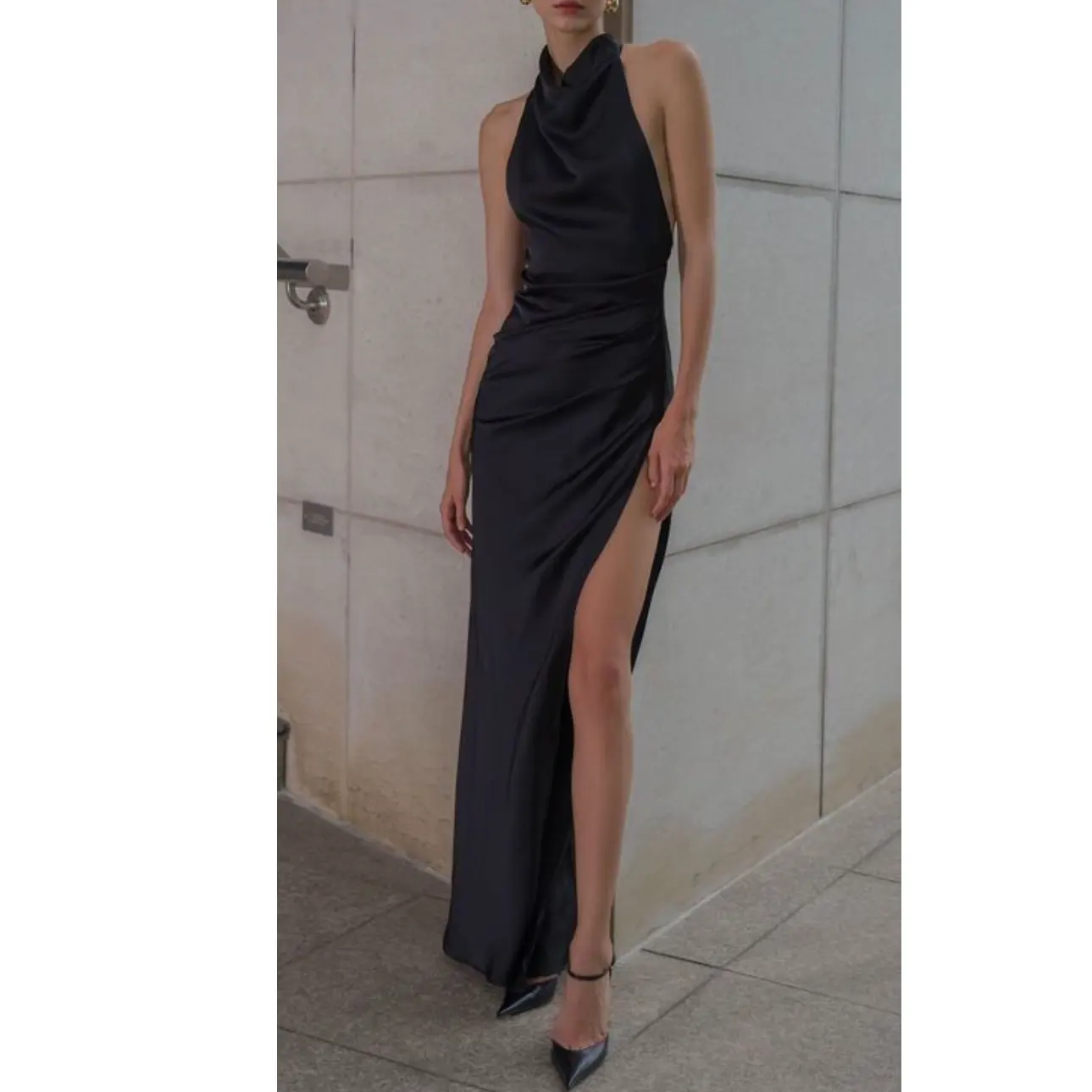 Elegant owns Evening Dresses Ball Simple Dress Backless Wedding Toasts and Special Occasions 2024 Black
