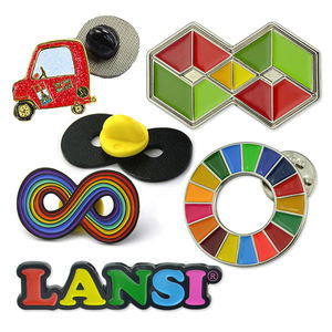 Broche de Metal Esmaltado con Diseño de Corazón, Estilo Arcoíris, Antiguo, Moderno y Lindo, Personalizado - Product Image 5