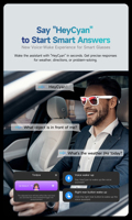 Nouvelles lunettes intelligentes IA avec caméra 8MP, vidéo 1080P, chargement magnétique, anti-tremblement, transfert Wi-Fi, prise en charge multilingue, personnalisables