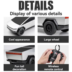 Coche de Control Remoto Cybertruck RC1:14 2024, Plateado, de Alta Velocidad, para Carretera, Regalo de Cumpleaños y Navidad para Niños, Juguete de Coche Todoterreno - Product Image 3