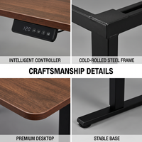 Bureau debout électrique ergonomique avec structure en acier et contrôle de mémoire pour les programmes de fournisseurs de mobilier de bureau pour importateurs
