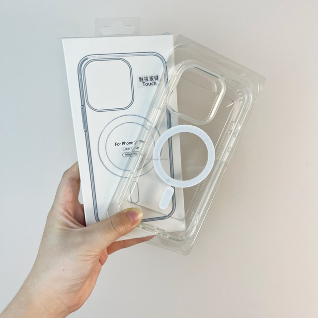 Transparent Clear Magnetic Phone Case for iPhone 17 16 Shockproof Anti-Yellowing Hard Back Cover for Samsung S25 S24 Ultra