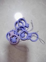 Bande dessinée ours liquide lanière de téléphone portable étui pour écouteurs clé USB pendentif court lanière de Pot chauffant