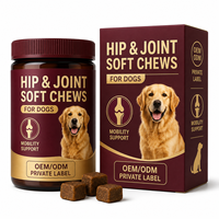 Friandises à mâcher souples pour chiens, soutien articulaire et de la mobilité, emballage bleu marine, marque privée