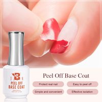 BOZLIN Hema Free 15ml Soak Off UV LED Peelable Clear Easy Peel Off Base Coat pour vernis à ongles en gel