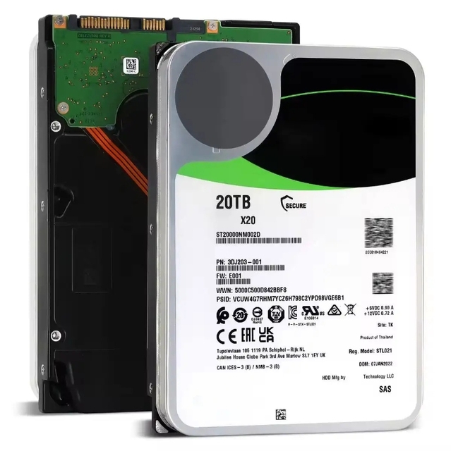 Enterprise EX0S X20 7GB SATA 3.5" Inch Internal HDD 7200Rpm 256MB New NAS ST20000NM007D