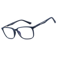 Bemore Nouvelles Lunettes Anti-Lumière Bleue Rectangulaires Rétro TR 90 à Branches Souples en Caoutchouc pour Hommes, Personnalisables pour l'Hypermétropie, Vente en Gros