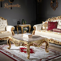 Ensemble de canapés en bois massif de style européen de luxe avec fauteuil inclinable haut de gamme sculpté à la main pour le salon