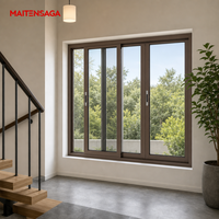 Fenêtre coulissante professionnelle en aluminium avec moustiquaire, réduction du bruit, taille personnalisable disponible pour bureau et salle d'étude