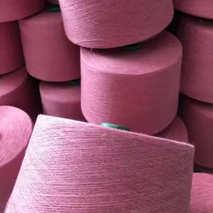 Factory Selling 100% Recycled Polyester Ring Spun Yarn 30/1 Dope Dye For Knitting Weaving