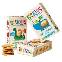 Boîte à biscuits pour bébé avec impression de dessin animé personnalisée, boîte en carton pliable de qualité alimentaire, emballage pour collations, logo personnalisé, vente en gros