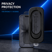 Protecteur d'écran anti-espion OEM anti-poussière avec applicateur facile à installer pour iPhone 11 12 13 14 15 16 17 Pro Max