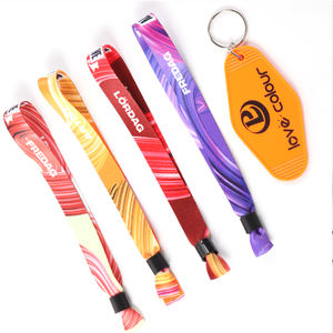 Pulseras de tela con colorido oem odm logotipo personalizado impresión diseñador tela elástica muñequera pulsera - Product Image 5