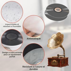 50 Packs Acid Free Clear Vinyl <b>Record</b> <b>Storage</b> PP Flat Bag Recyclable Collector Protector Sleeves for Album - Product Image 6