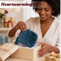 Petite trousse de voyage compacte pour bijoux, fermeture éclair, pour femmes, avec pochette organisatrice en velours doux à 6 couches, anti-rayures, sac portable