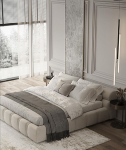 <span class=keywords><strong>Letto</strong></span> Sospeso Queen Frame con Luci LED e Testiera a <span class=keywords><strong>Parete</strong></span>, Ultimo Stile - Product Image 1