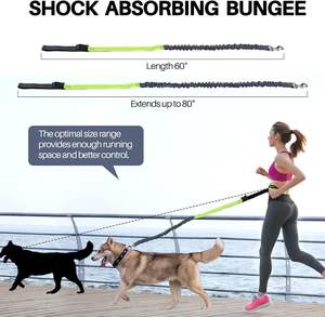 SinSky polifunzionale mani libere guinzaglio per cani regolabile riflettente Bongee guinzaglio per cani con marsupio che corre al guinzaglio per cani - Product Image 3