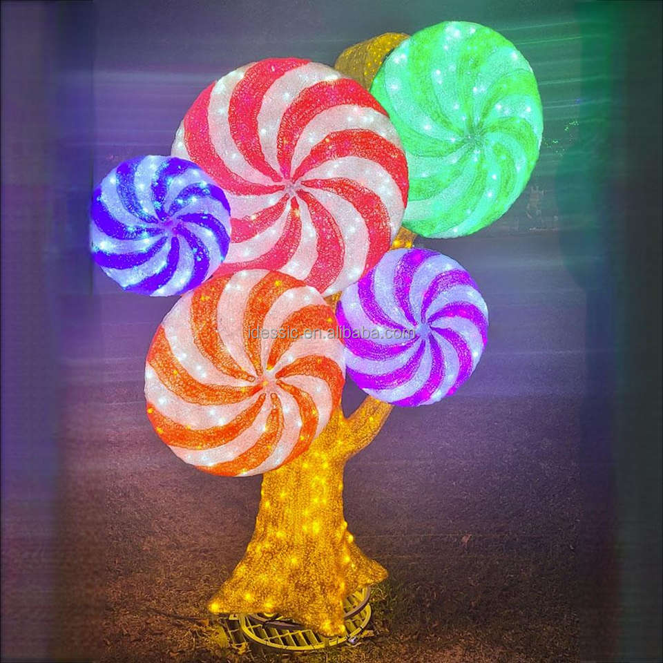 Exterior Giant LED Candy Stack Light Sculpture Display for Winter ...