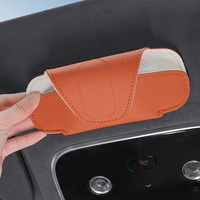 Étui à lunettes de soleil magnétique dissimulé pour voiture en cuir Nappa, support de pare-soleil à rabat floqué, accès facile, pour BMW Toyota Honda