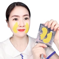 Patchs faciaux en feuille pour les rides nasogéniennes et les rides du sourire, à base de plantes, pressés à la machine, au citron, au rétinol, à la vitamine C et au collagène, Marque privée, OEM