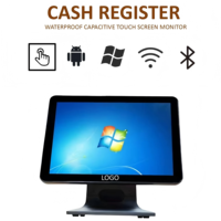 Système de caisse enregistreuse tout-en-un à double écran tactile capacitif Android/Win10 Intel I3/I5/I7 Wi-Fi 6 Ports USB/RJ45/VGA