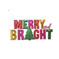 Patchs brodés en chenille personnalisés, grands, en forme de bonhomme de neige de Noël, avec lettres colorées, pour la décoration festive des vêtements