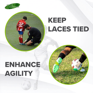 JR Bandas y Cubiertas de Silicona Premium para Cordones de Zapatos de Fútbol con Logotipo Personalizado para Niños y Jóvenes, Mantienen los Cordones Atados para Tacos de Fútbol - Product Image 3