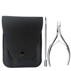 Stainless Steel Cuticle Trimmer Kit Double Head Nail Care Tools Portable Home Use - Product Image 1