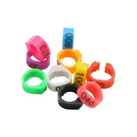 Bagues de pied en plastique pour volailles, 8 mm, numérotées de 001 à 100, pour l'identification des poulets, des pigeons et des oiseaux