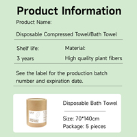 Toalla de Baño Comprimida Desechable, Portátil, de Tela No Tejida, para Natación y Viajes de Verano, Suave y Gruesa, con Logotipo Personalizado y OEM