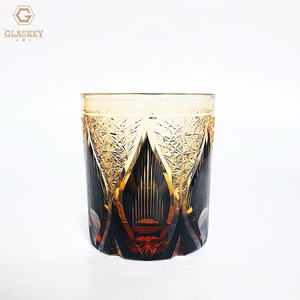 Tasse en cristal d'ambre de style <span class=keywords><strong>japonais</strong></span> Edo Kiriko, sculptée à la main, tasse à <span class=keywords><strong>whisky</strong></span> en cristal de verre - Product Image 2
