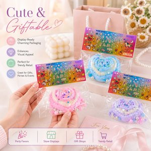 ของเล่นบีบรูปหัวใจ Pinch Family ประดับมุกและผงวิ้ง ของเล่นบีบนุ่มนิ่มสำหรับเด็กอายุ 8 ถึง 13 ปี เหมาะสำหรับทุกเพศ - Product Image 3