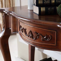 Vente directe d'usine, table console de style antique, table d'entrée en bois massif avec rangement, salon, couloir, mobilier de hall d'hôtel