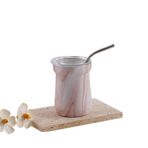 Bicchiere da Vino Portatile Personalizzato da 5oz in Acciaio Inossidabile per Esterni, Mini Tazza da Mate con Cannuccia - Product Image 3